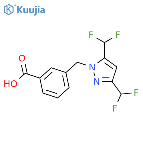 3-{3,5-Bis(difluoromethyl)-1H-pyrazol-1-ylmethyl}benzoic Acid structure