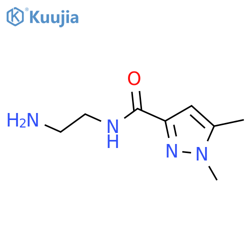 N-(2-aminoethyl)-1,5-dimethyl-1H-pyrazole-3-carboxamide structure