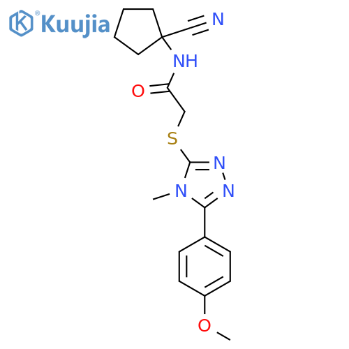 N-(1-cyanocyclopentyl)-2-{[5-(4-methoxyphenyl)-4-methyl-4H-1,2,4-triazol-3-yl]sulfanyl}acetamide structure