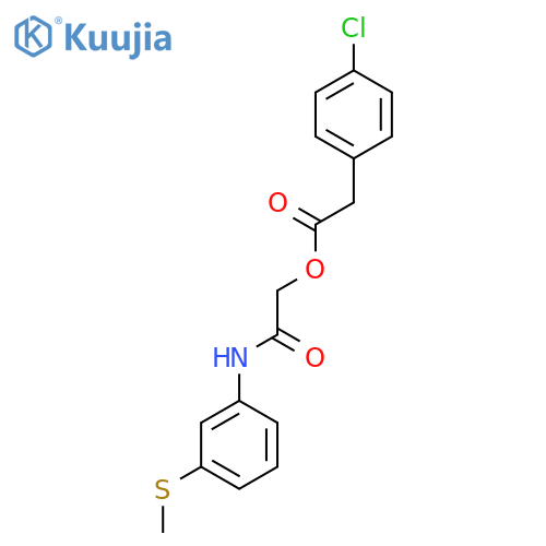{[3-(methylsulfanyl)phenyl]carbamoyl}methyl 2-(4-chlorophenyl)acetate structure