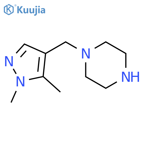 1-(1,5-Dimethyl-1H-pyrazol-4-yl)methylpiperazine structure