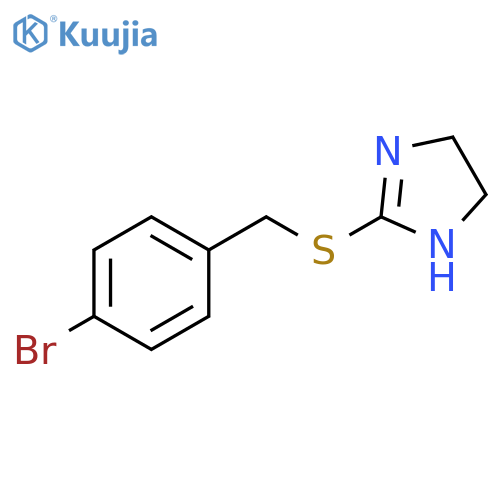 2-{(4-bromophenyl)methylsulfanyl}-4,5-dihydro-1H-imidazole structure