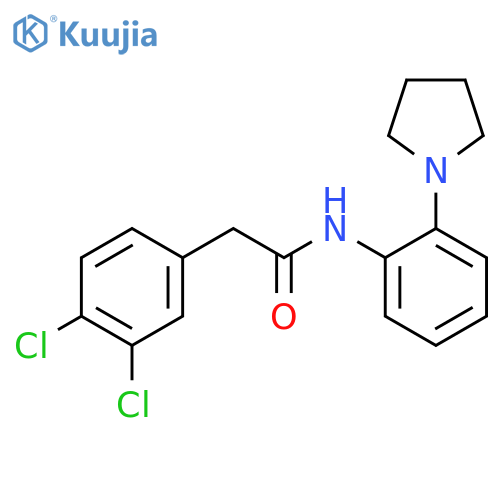 2-(3,4-dichlorophenyl)-N-2-(pyrrolidin-1-yl)phenylacetamide structure