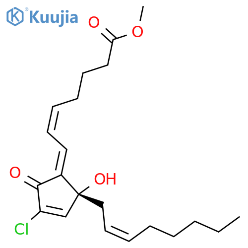 Prosta-5,7,10,14-tetraen-1-oicacid, 10-chloro-12-hydroxy-9-oxo-, methyl ester, (5Z,7Z,14Z)- (9CI) structure