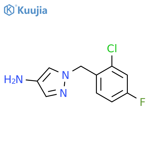 1-(2-Chloro-4-fluorophenyl)methyl-1H-pyrazol-4-amine structure