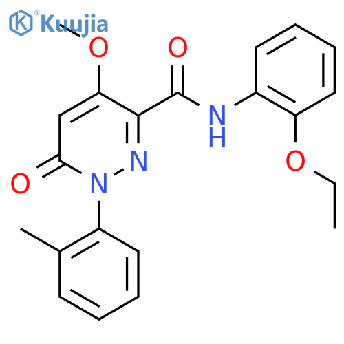 N-(2-ethoxyphenyl)-4-methoxy-1-(2-methylphenyl)-6-oxo-1,6-dihydropyridazine-3-carboxamide structure