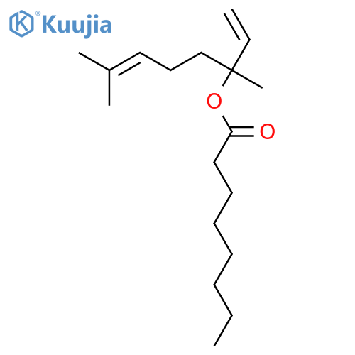 Octanoic acid,1-ethenyl-1,5-dimethyl-4-hexen-1-yl ester structure