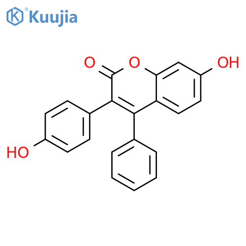 2H-1-Benzopyran-2-one,7-hydroxy-3-(4-hydroxyphenyl)-4-phenyl- structure