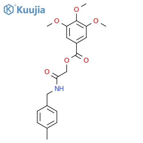 {[(4-methylphenyl)methyl]carbamoyl}methyl 3,4,5-trimethoxybenzoate structure