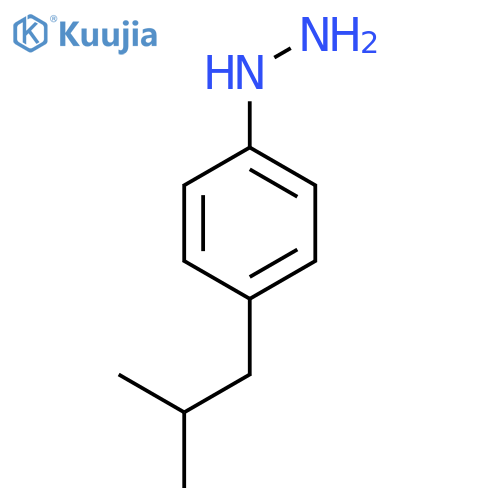 4-(2-methylpropyl)phenylhydrazine structure