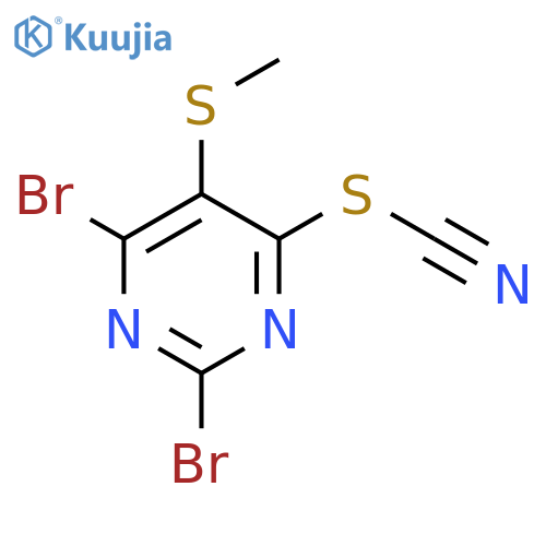 Thiocyanic acid, 2,6-dibromo-5-(methylthio)-4-pyrimidinyl ester structure