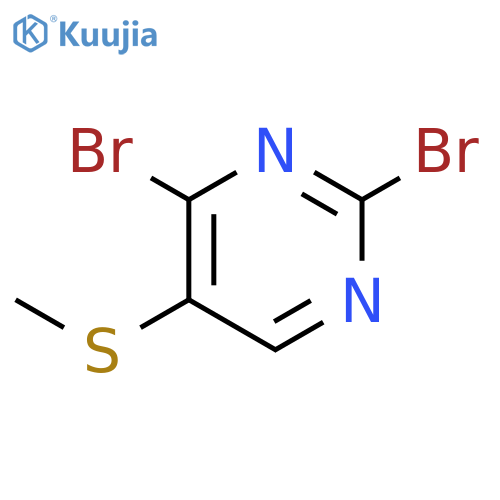 Pyrimidine, 2,4-dibromo-5-(methylthio)- structure
