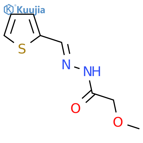 2-methoxy-N'-(thiophen-2-yl)methylideneacetohydrazide structure