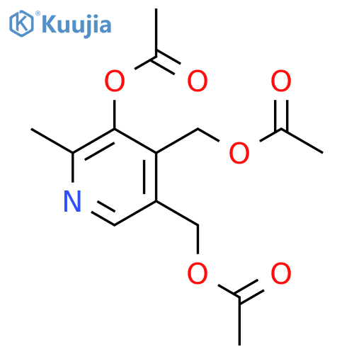 (5-Acetoxy-6-methylpyridine-3,4-diyl)bis(methylene) diacetate structure