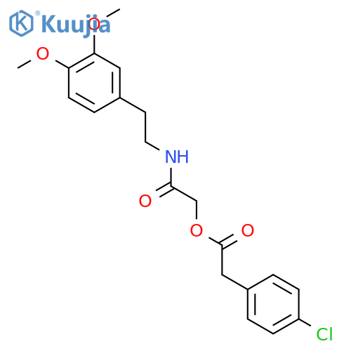{[2-(3,4-dimethoxyphenyl)ethyl]carbamoyl}methyl 2-(4-chlorophenyl)acetate structure