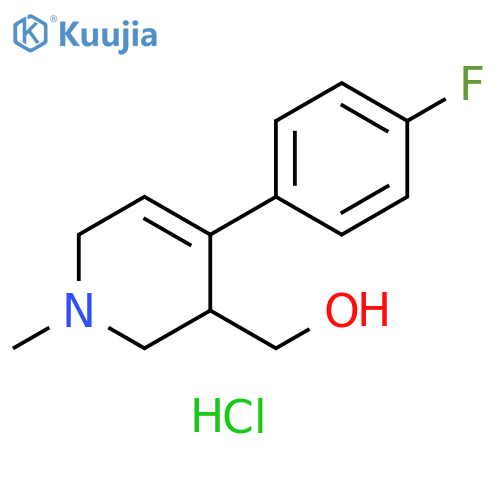 3-Pyridinemethanol, 4-(4-fluorophenyl)-1,2,3,6-tetrahydro-1-methyl-, hydrochloride, (+)- (9CI) structure