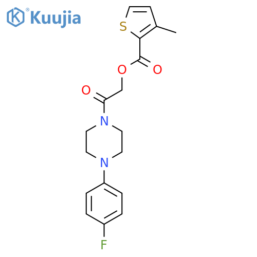 2-[4-(4-Fluorophenyl)piperazin-1-yl]-2-oxoethyl 3-methylthiophene-2-carboxylate structure