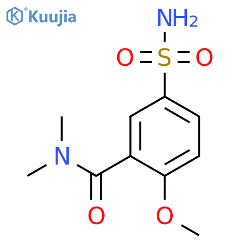 2-methoxy-N,N-dimethyl-5-sulfamoylbenzamide structure
