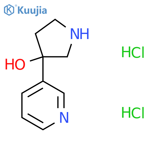 3-Pyridin-3-ylpyrrolidin-3-ol dihydrochloride structure