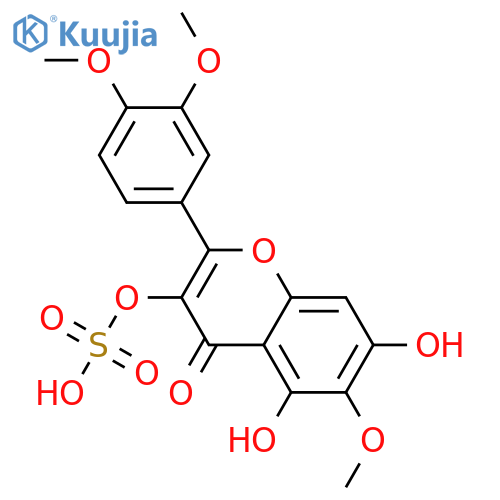 Quercetagetin 6,3',4'-trimethyl ether 3-O-sulfate structure