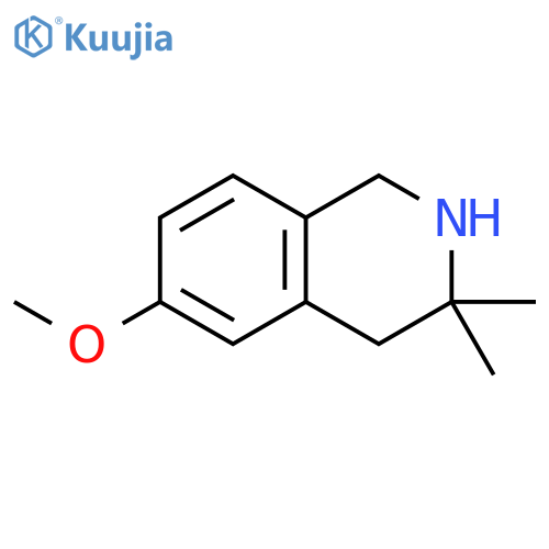 6-methoxy-3,3-dimethyl-1,2,3,4-tetrahydroisoquinoline structure