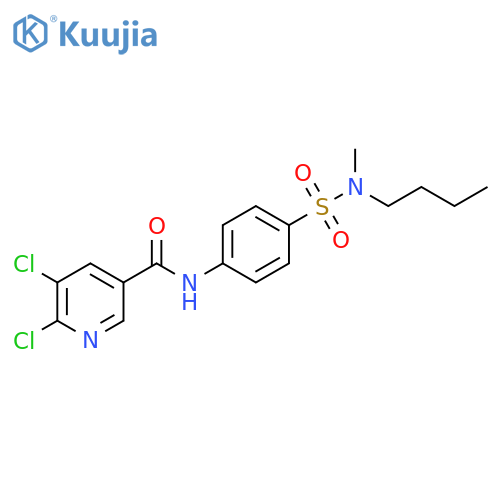 N-[4-[(Butylmethylamino)sulfonyl]phenyl]-5,6-dichloro-3-pyridinecarboxamide structure