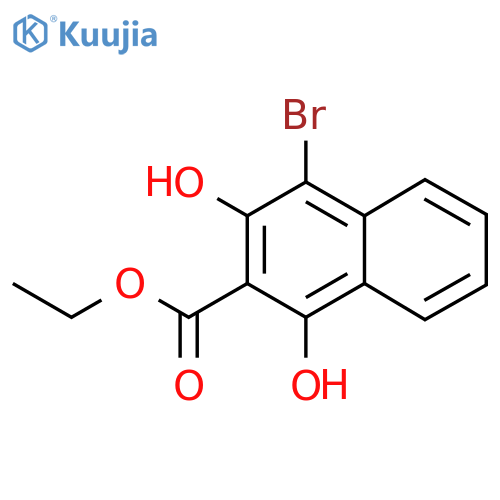 Ethyl 4-bromo-1,3-dihydroxy-2-naphthoate structure