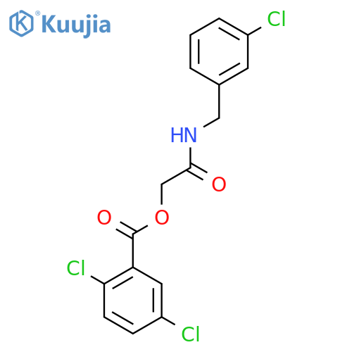 {[(3-chlorophenyl)methyl]carbamoyl}methyl 2,5-dichlorobenzoate structure