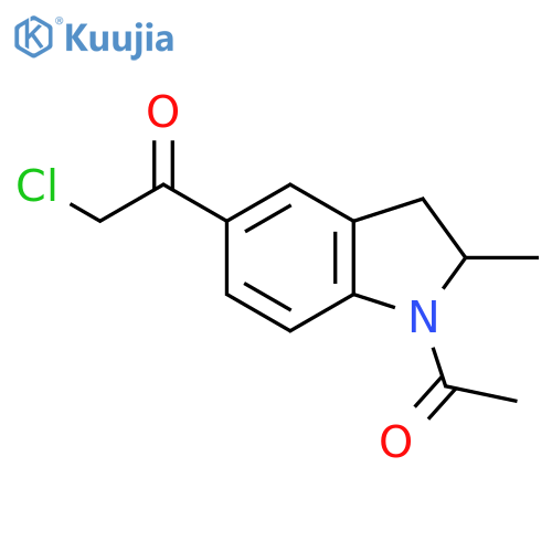 1-(1-Acetyl-2-methyl-2,3-dihydro-1H-indol-5-yl)-2-chloroethan-1-one structure