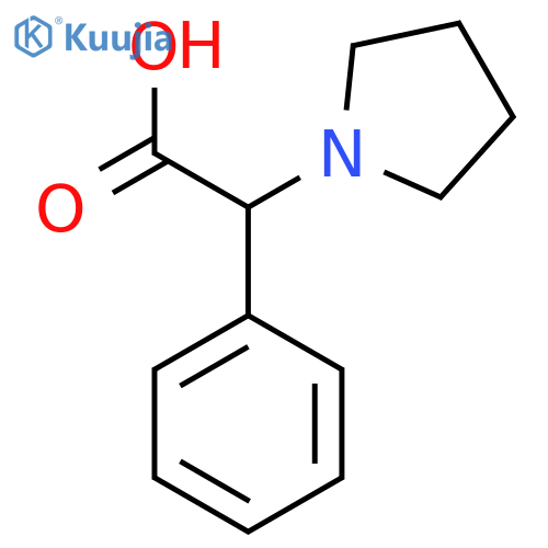 2-phenyl-2-(pyrrolidin-1-yl)acetic acid structure