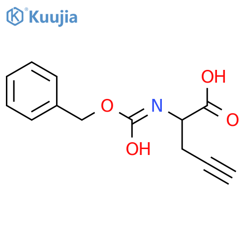 2-{[(benzyloxy)carbonyl]amino}pent-4-ynoic acid structure