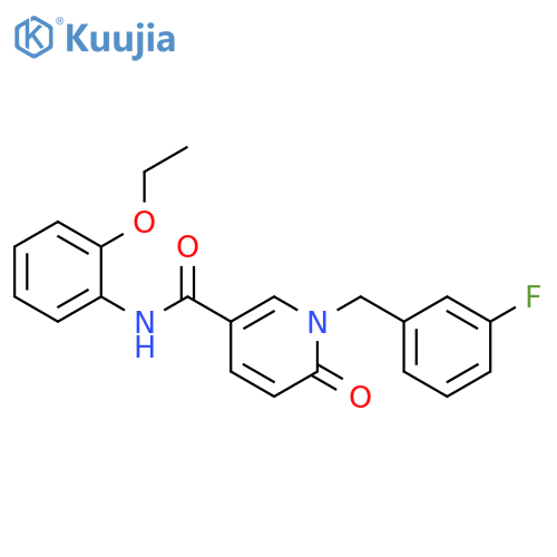 N-(2-ethoxyphenyl)-1-[(3-fluorophenyl)methyl]-6-oxo-1,6-dihydropyridine-3-carboxamide structure