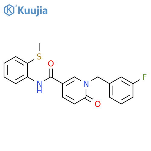 1-[(3-fluorophenyl)methyl]-N-[2-(methylsulfanyl)phenyl]-6-oxo-1,6-dihydropyridine-3-carboxamide structure