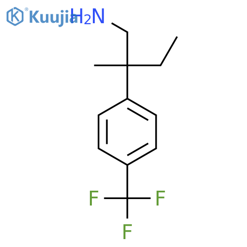 2-methyl-2-4-(trifluoromethyl)phenylbutan-1-amine structure
