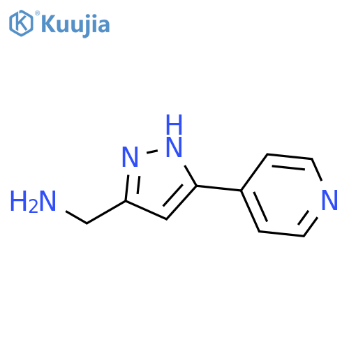 (3-(pyridin-4-yl)-1H-pyrazol-5-yl)methanamine structure
