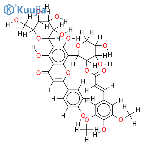 apigenin-6-C-galactoside-8-C-(2-sinapoyl-arabinoside) structure