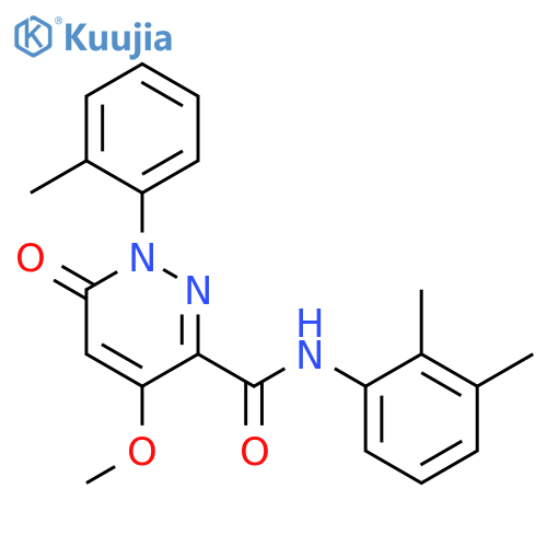 N-(2,3-dimethylphenyl)-4-methoxy-1-(2-methylphenyl)-6-oxo-1,6-dihydropyridazine-3-carboxamide structure