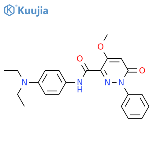 N-[4-(diethylamino)phenyl]-4-methoxy-6-oxo-1-phenyl-1,6-dihydropyridazine-3-carboxamide structure