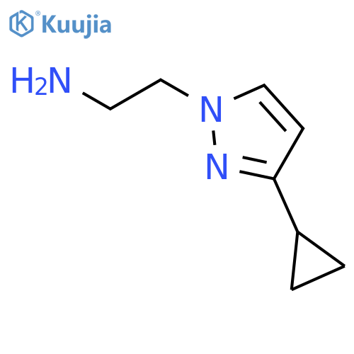 2-(3-cyclopropyl-1H-pyrazol-1-yl)ethan-1-amine structure