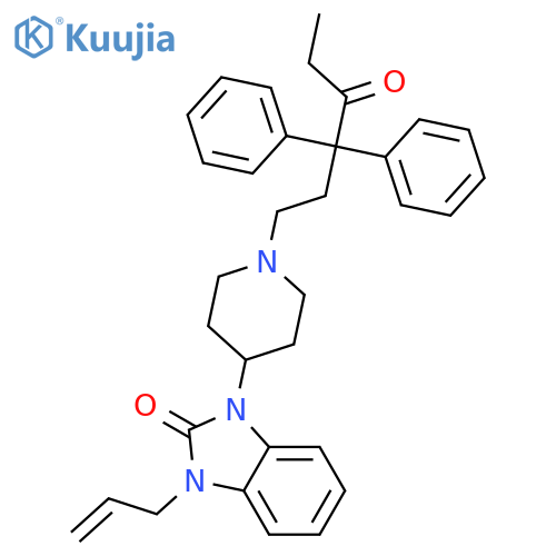 2H-Benzimidazol-2-one,1,3-dihydro-1-[1-(4-oxo-3,3-diphenylhexyl)-4-piperidinyl]-3-(2-propen-1-yl)- structure