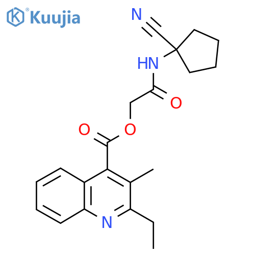 [(1-Cyanocyclopentyl)carbamoyl]methyl 2-ethyl-3-methylquinoline-4-carboxylate structure