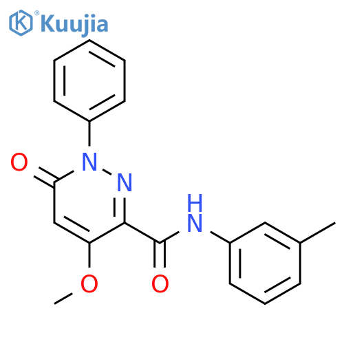 4-methoxy-N-(3-methylphenyl)-6-oxo-1-phenyl-1,6-dihydropyridazine-3-carboxamide structure