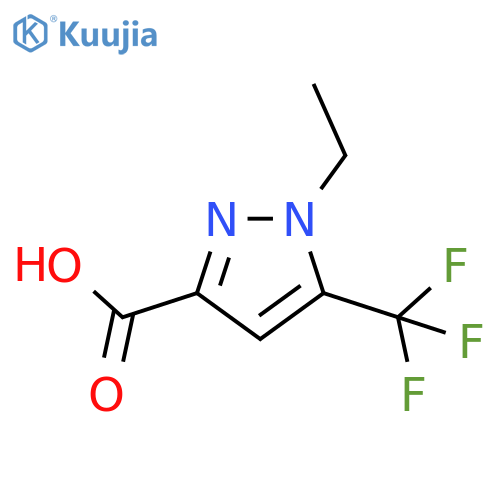 1-ethyl-5-(trifluoromethyl)-1H-pyrazole-3-carboxylic acid structure