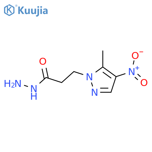 3-(5-methyl-4-nitro-1H-pyrazol-1-yl)propanehydrazide structure