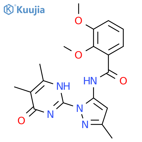 N-[1-(4,5-dimethyl-6-oxo-1,6-dihydropyrimidin-2-yl)-3-methyl-1H-pyrazol-5-yl]-2,3-dimethoxybenzamide structure