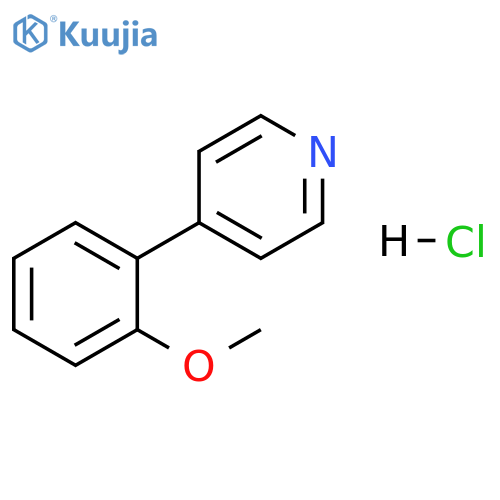 Pyridine, 4-(2-methoxyphenyl)-, hydrochloride (1:1) structure