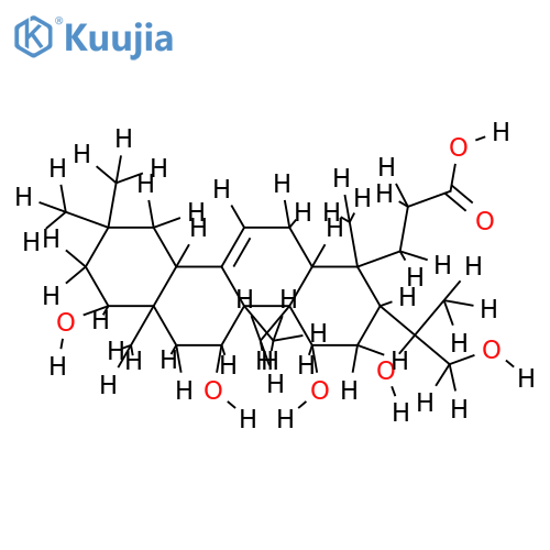 3,4-seco-olean-12-en-4,7alpha,15alpha,22alpha,24-pentaol-3-oic acid structure