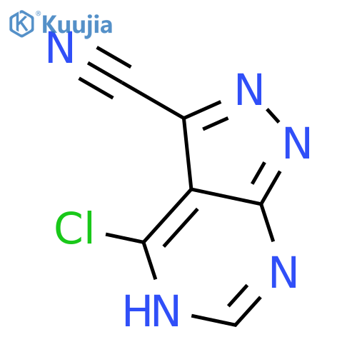 4-Chloro-1H-pyrazolo3,4-d-pyrimidine-3-carbonitrile structure