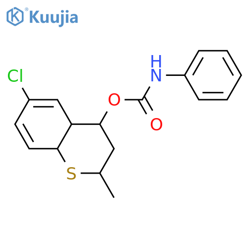 6-chloro-2-methyl-3,4,4a,8a-tetrahydro-2H-1-benzothiopyran-4-yl N-phenylcarbamate structure