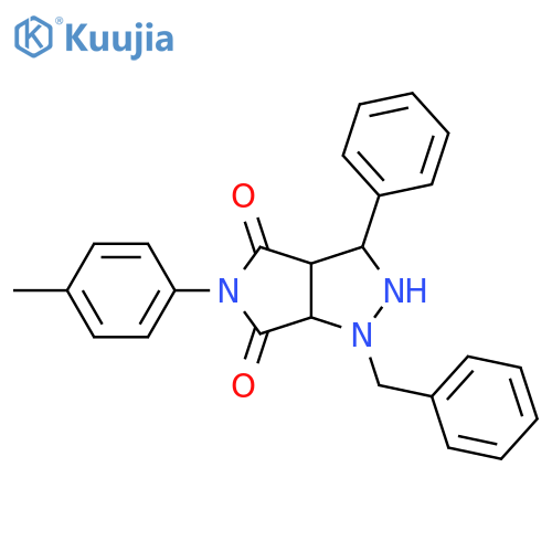 1-benzyl-5-(4-methylphenyl)-3-phenyl-octahydropyrrolo[3,4-c]pyrazole-4,6-dione structure